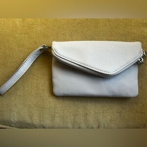 Chic Pale Purple Leather Clutch